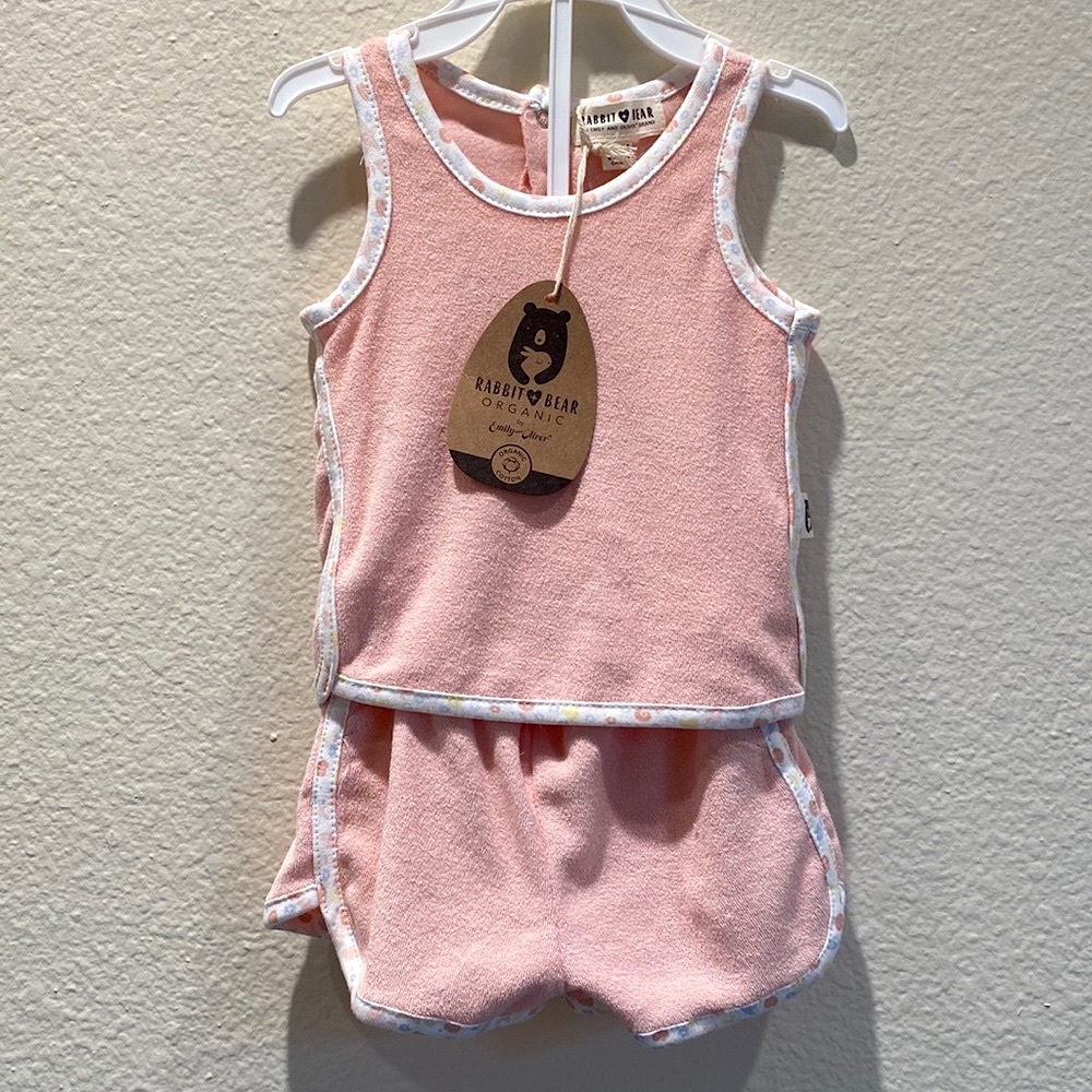 Rabbit & Bear- 100% Organic Cotton Tank & Shorts Set (6-9months) NWT
